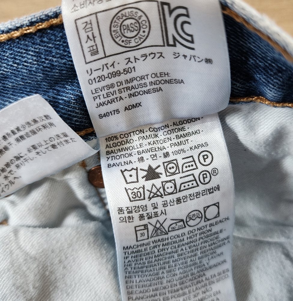 Levi's 501 Original Fit Straight Leg Blue Jeans Men's Size 38 - Picture 14 of 15